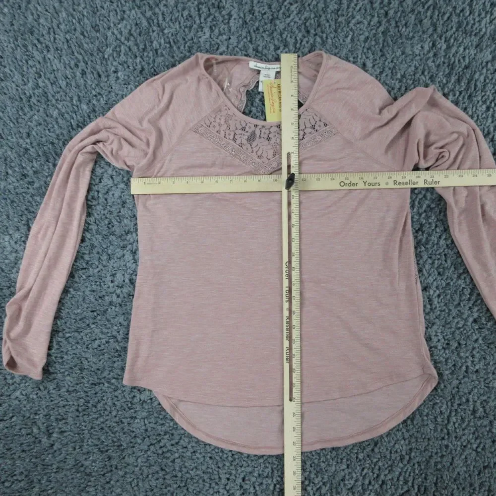 American Rag Cie Shirt Womens Extra Large Mauve Long Sleeve Pullover NWT